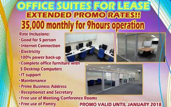 Office Suites for Lease Extended Promo Rates