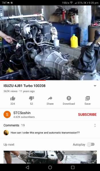 Kung yung unit niya meron 4jb1 turbo engine with transmission .... bubunutin lang naman yung engine at ilipat sa ford explorer