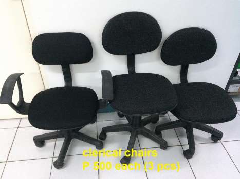 black clerical chairs