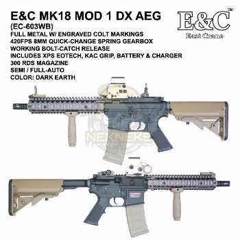 Airsoft - E&C MK18 MOD 1 DX AEG (Toy Gun Only)