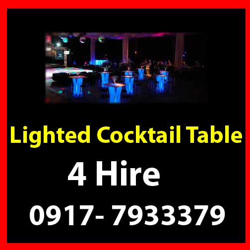Lighted Cocktail  Table Rent Hire Manila Philippines photo