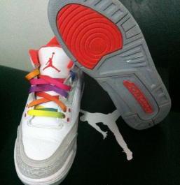 2011 Nike Jordan 3 White Crimson 5.5Y for Womens Deadstock photo