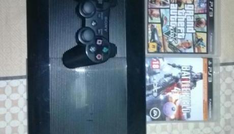 PS3 Super Slim 500GB with Gaming Headset photo