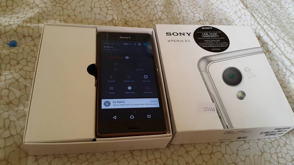 Sony Xperia Z3 D6653 Copper Brown Complete 16gb photo