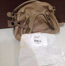 Authentic Chloe Paraty Small beige. Gold hardware
