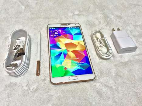Samsung galaxy note 3 white gold with free powerbank