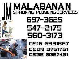 JM MALABANAN SIPHONING PLUMBING SERVICES 697-3625