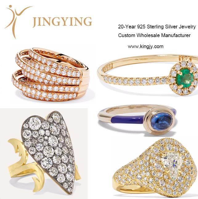 925 sterling silver rings fine jewelry custom OEM factory photo