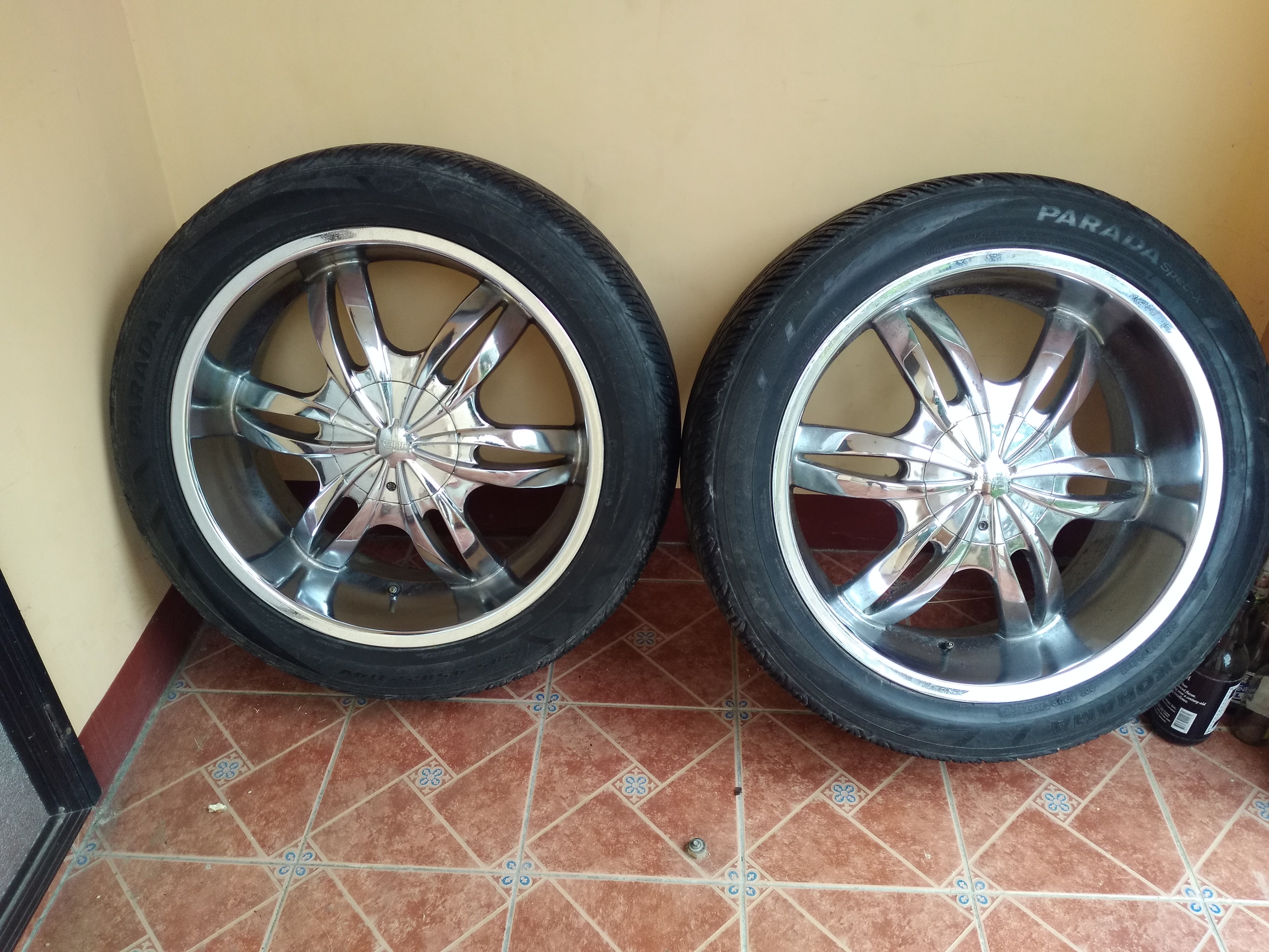 Four sets of Radd Alloy Car Mag Rims with low profile tires for Chevrolet Trailblazer and Chevrolet Colorado pick up. photo