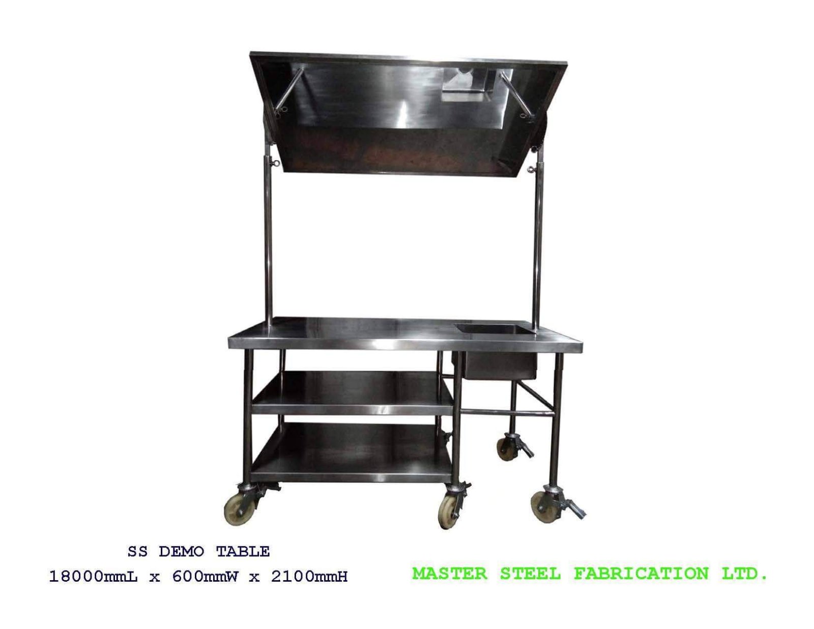 Customized Stainless Steel Demo Sink Table photo