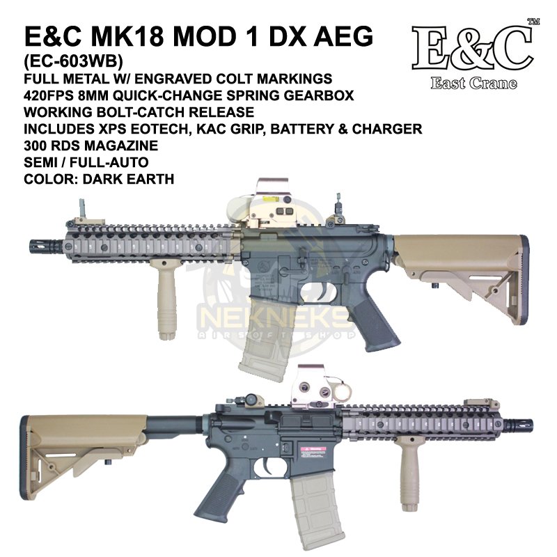 Airsoft - E&C MK18 MOD 1 DX AEG (Toy Gun Only) photo