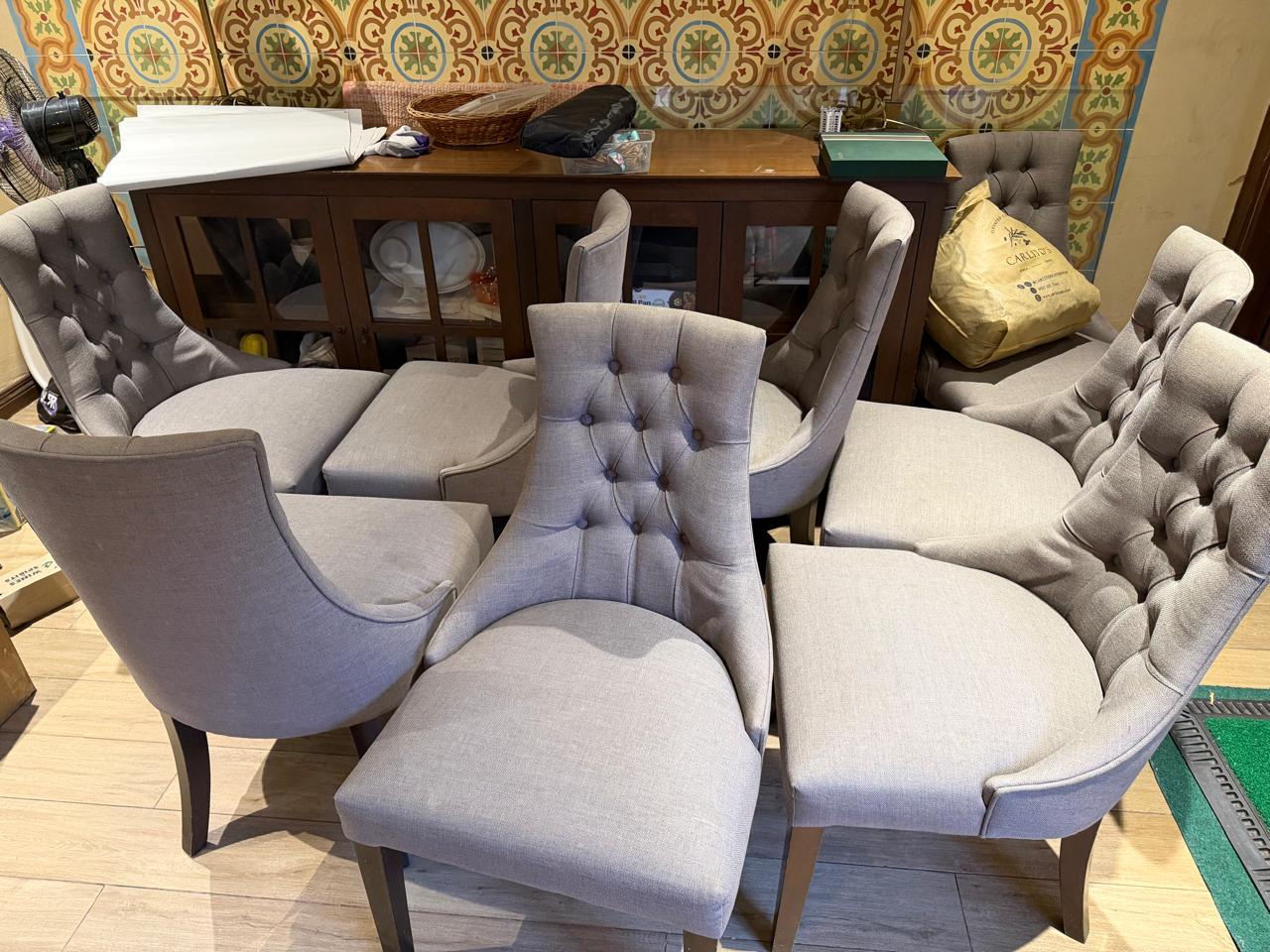 Gray Dining Chair Set  photo