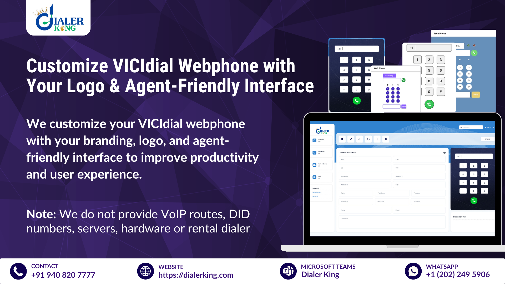 Branded VICIdial Webphone with Easy Agent Controls photo